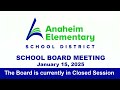 anaheim elementary school board meeting january 15th 2025