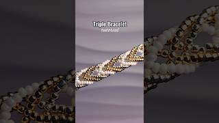 triple bracelet #diy #tutorial #beadedjewelry #preppy