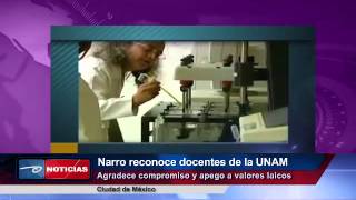 Narro reconoce docentes de la UNAM  Agradece compromiso y apego a valores laicos