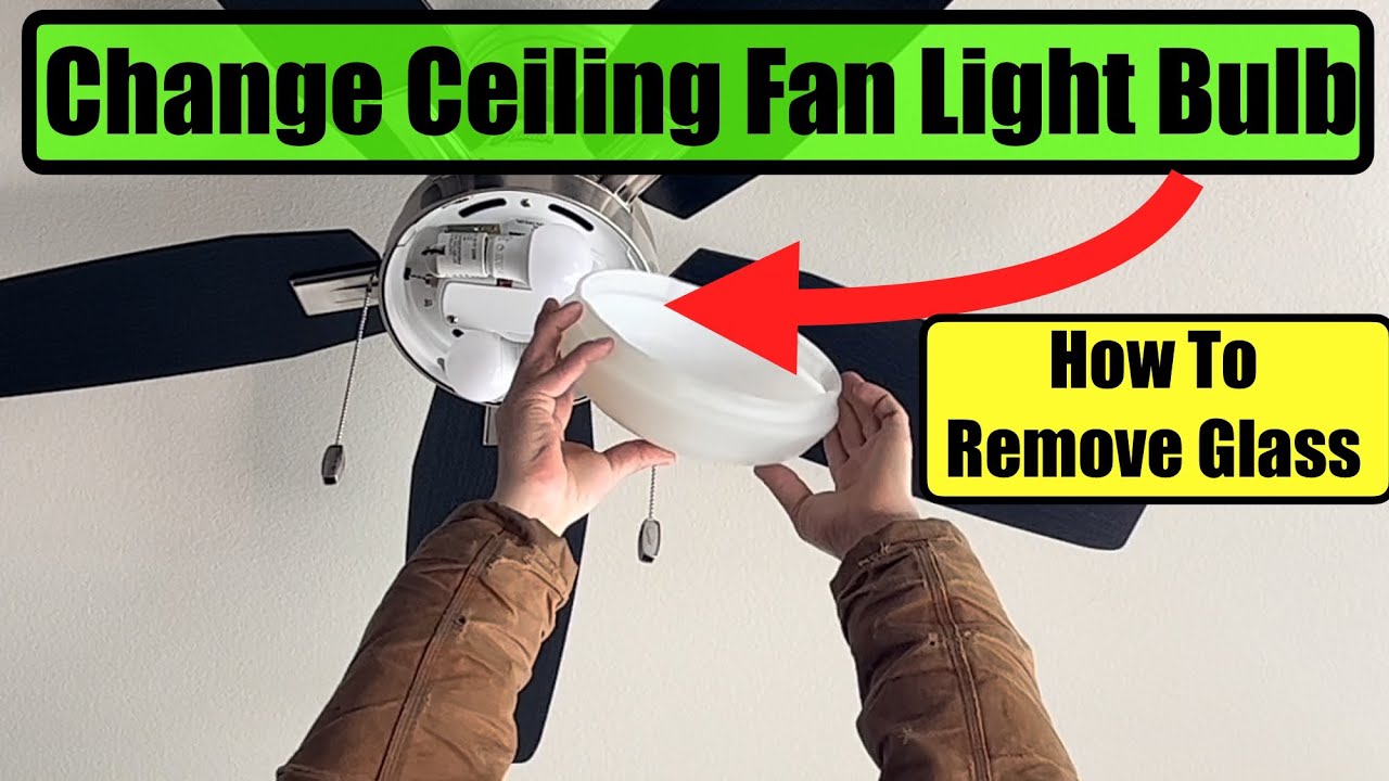 How To Change Ceiling Fan Light Bulb Youtube