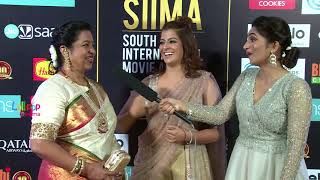 Radhika And Varalaxmi Sarathkumar Compliments Each Other @RedCarpet | SIIMA Awards 2019