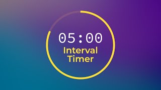 5 Minute Interval Timer 🔔 10 hours (no music)