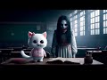 Fearless Little Cat Faces a Halloween Ghost 👻😱 | #Kitten #Cute #FunnyShorts #Viral2024