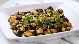 Roasted Eggplant with Basil Video- Martha Stewart