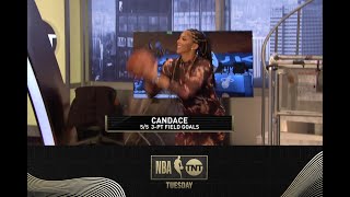 Shaq, Candace Parker & Adam Lefkoe Show Get Shots Up During Halftime | NBA on TNT Tuesday