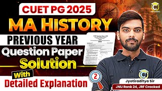 CUET PG 2025 | MA History Previous Year Paper Solution #2 | MA History Preparation #cuetpg #pg #exam