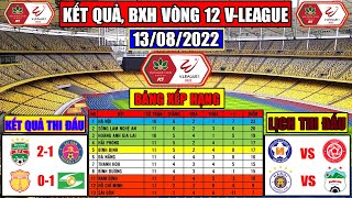 Kết Quả, Bảng Xếp Hạng Vòng 12 V League 13-8 | SLNA Chiếm Top 2 | Lịch Thi Đấu V League 14-8