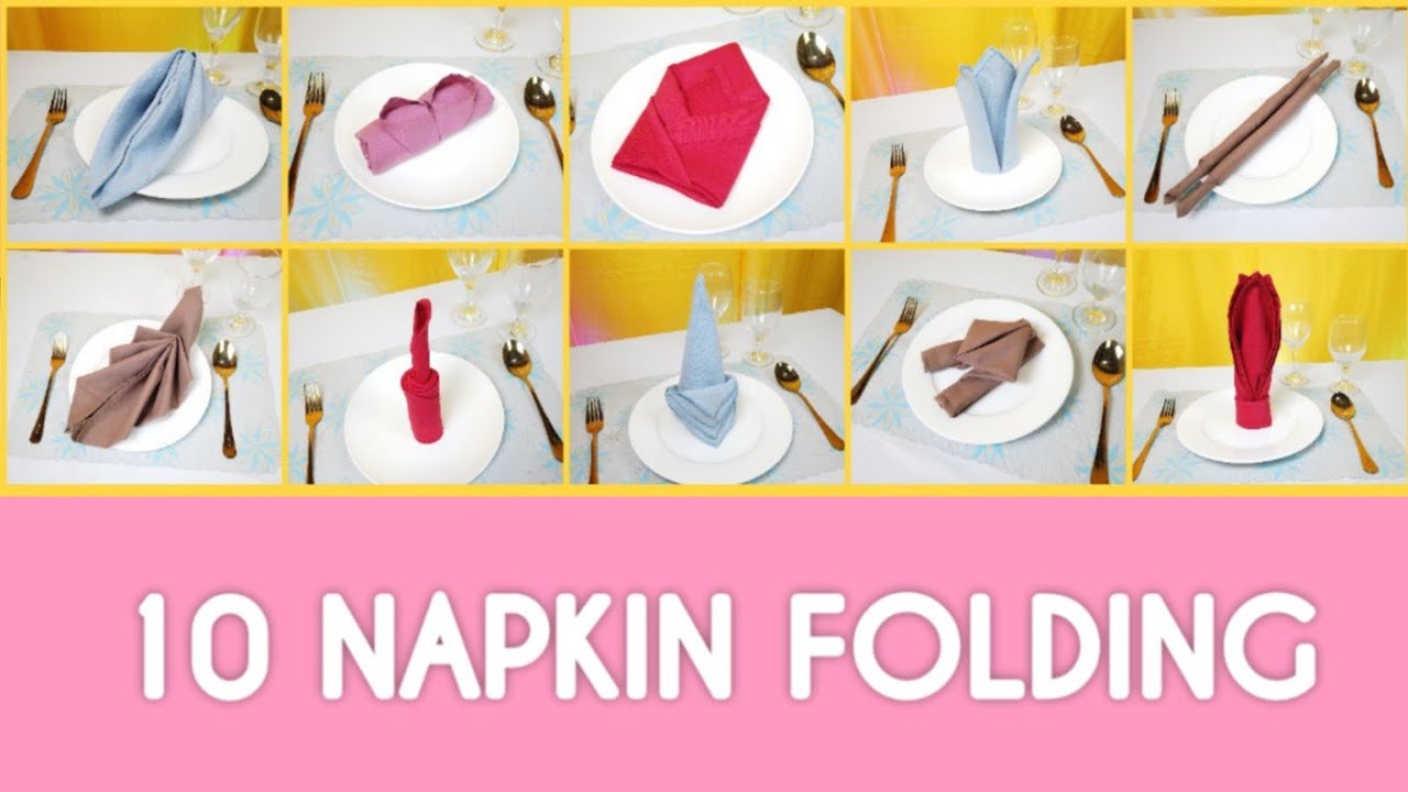 10 Nice Design Table Napkin Folding Youtube