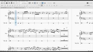 03/13 旋律 ト音記号 変ニ長調 4分の3拍子 8小節