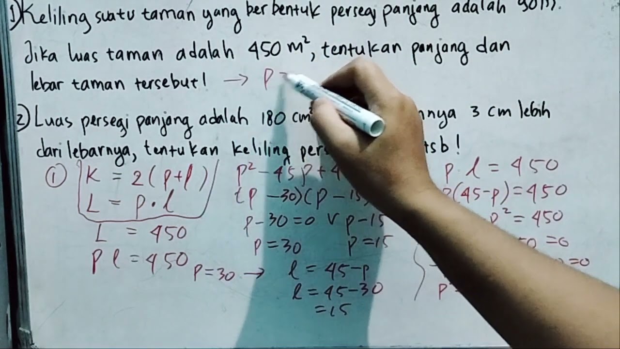 Soal Cerita Tentang Persamaan Kuadrat Matematika Kelas 9 SMP - YouTube