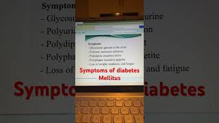 Symptoms of diabetes mellitus#youtubeshorts #online #nursingbeatmsn #1millionviews #nursingstudent