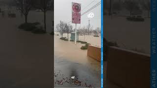 Video shows flooding in Redding, California, during heavy rainstorm