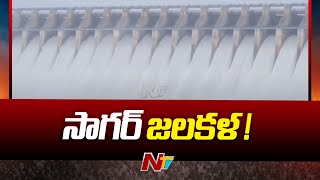 Heavy Flood Inflow into Nagarjuna Sagar, 26 Gates Lifted | Prakasam Barrage | Ntv