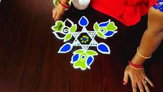 🌹Rangoli Designs🌹kolam🌹muggulu🌹3*2dots🌹simple🌹tradition🌹easy rangoli🌹