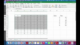 Randbetween on Excel to create Dice Rolls