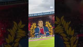 A farewell fit for a LEGEND 🤩 PSG fans welcomed Mbappé 🇫🇷 in his last match at Parc des Princes 👏