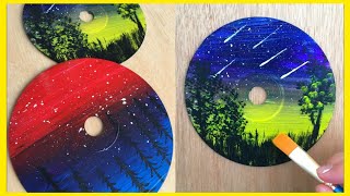 Como pintar un CD fácil para principiantes | Pintura Acrílica | #38