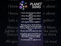 The Planet Song | English poem for kids | Poems in English | #shorts