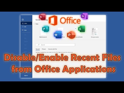 Show more files in the Recent Files list in Word 2016