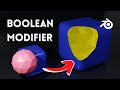How to use the Boolean Modifier - Blender Tutorial