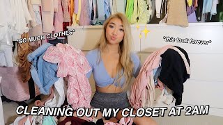 CLEANING OUT MY CLOSET AT 2AM *HECKA CLOTHES*