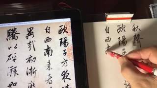 臨 趙孟頫行書《秋聲賦》毛筆式 鉛筆書法 原速