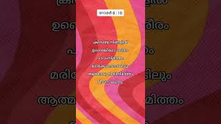 റോമർ 8 : 8 ~ 11 #malayalam bible #shorts