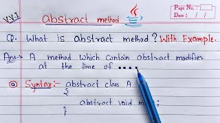 Abstract Method in Java | Learn Coding