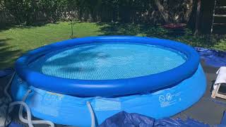 💧 Intex 13’ Easy Set Inflatable Pool Installation😘 - 💧 Best way to level your above ground pool.🏊‍♀️