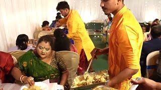 " Unlimited Food " Bengali Wedding Reception Party | Mutton Biryani | Chicken Leg | Baked Rasogolla