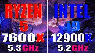 RYZEN 5 7600X vs INTEL i9 12900K  // PC GAMES BENCHMARK TEST //