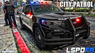 Playing GTA 5 As A POLICE OFFICER City Day Patrol| HPD|| GTA 5 Lspdfr Mod