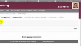 Importing a course in Moodle™ Software Platform (eLearning)