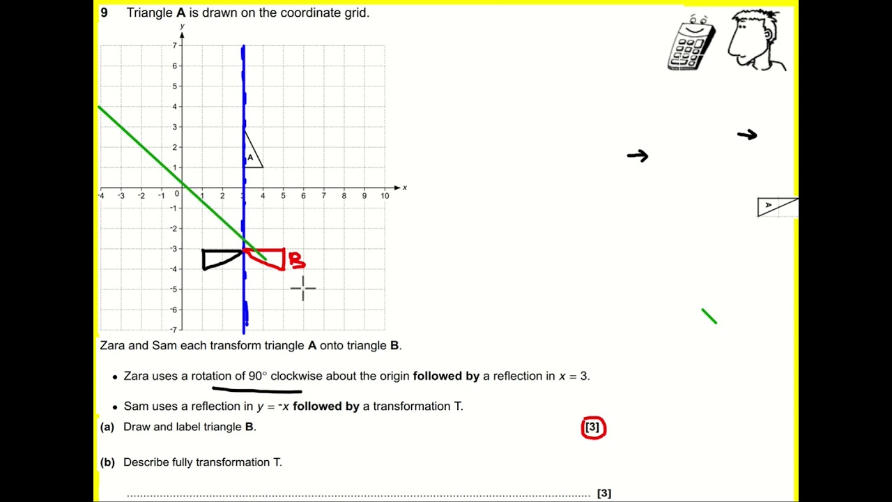 GCSE OCR Practice Paper Set 1 6H Q9 Transformations Of Shapes (Maths ...