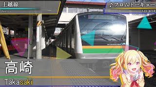 Leo/need「フロムトーキョー」で高崎線・上越線＋α〈Vo:初音ミク・IA〉【駅名記憶】