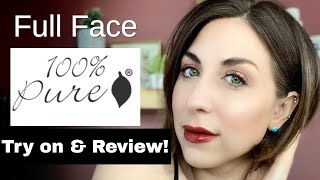 100% Pure Full Face Makeup Try on And Review!