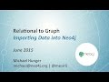 Relational to Graph Importing Data into Neo4j