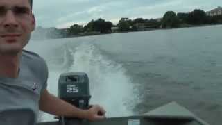 2008 Yamaha 25hp 2 stroke outboard Test Run