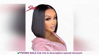 Sleek Remy Brazilian Straight Lace Bob Wigs Short Lace Part Human Hair Wigs 200% Density Cheap Natur