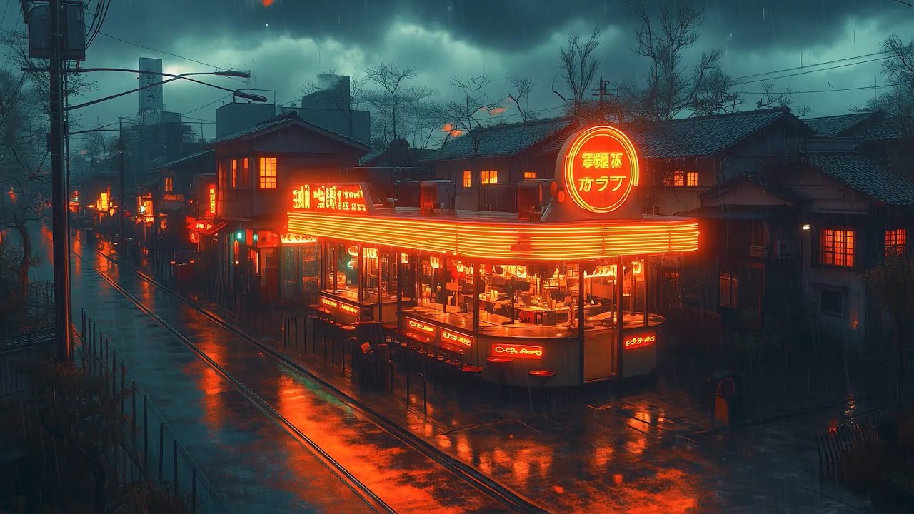Experience 80s 90s Lofi Beats Rainy Nights Focus In A Nostalgic