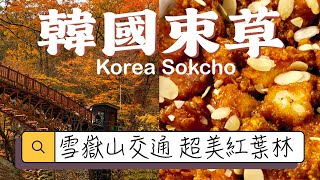 [韓國vlog2023:中/Eng] 韓國束草市去雪嶽山交通｜雪嶽山超大片超美紅葉林景色｜輕鬆健行飛仙台欣賞壯麗紅葉｜束草返首爾交通｜外賣束草市炸雞放涼也好吃？