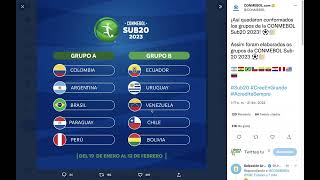 Grupos del Sudamericano Sub 20 Colombia 2023