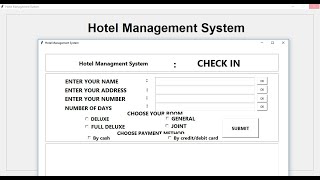 Hotel Management System Project In Python With Source Code | 2021 FREE Download python gui tutorial