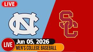 North Carolina vs USC Live Jun 05, 2026 | Men's College Baseball | NCAA Baseball Championship Live