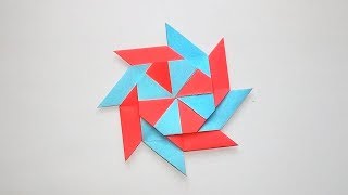 How To Make a Paper Transforming Ninja Star - Origami Ninja Star - Easy Paper Origami