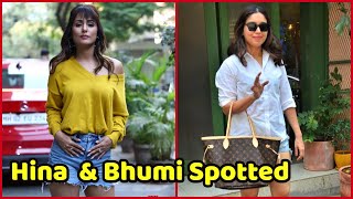 Hina Khan And Bhumi Pednekar Spotted At Juhu