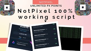 NOTPIXEL script || NotPixel Auto adds watch Script || Earn Unlimited NotPixel points by using script