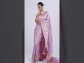 lilac pink meenakari katan silk banarasi saree vintage banaras by silkkothi banarasisaree