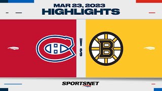 NHL Highlights | Canadiens vs. Bruins - March 23, 2023