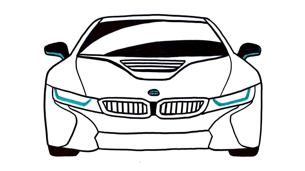 HOW TO DRAW BMW I8 || How To Draw A Bmw Car Step By Step || Easy Car ...